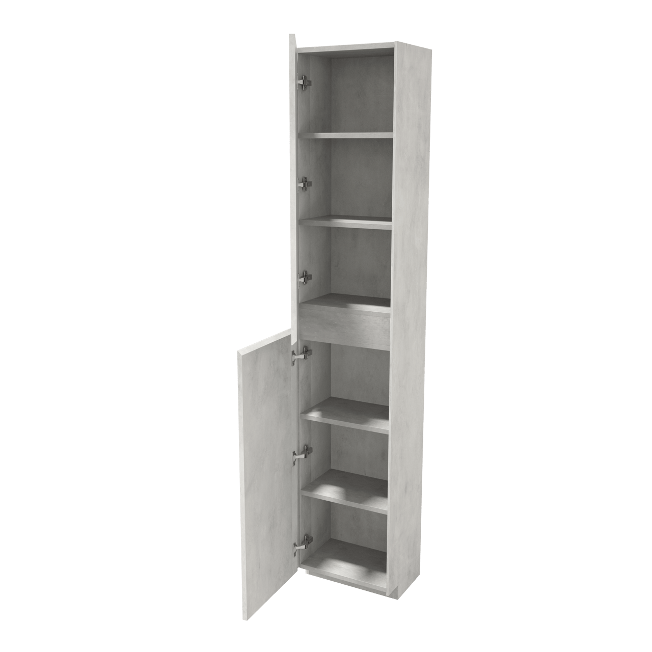 Storke Edge staande badkamerkast links beton zilvergrijs 40 x 30 x 200 cm