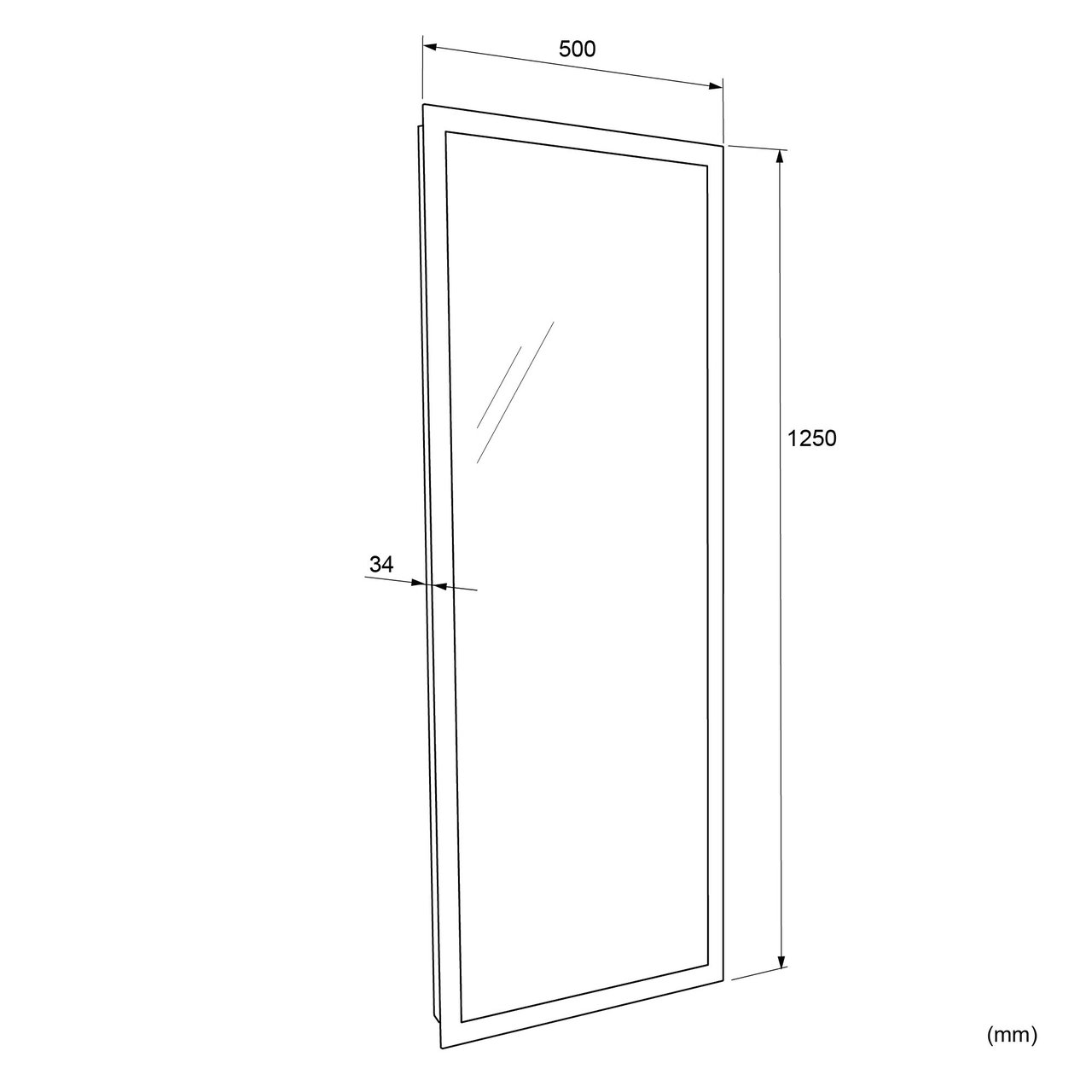 Balmani Vizio miroir rectangulaire lumineux et anti-buée 50 x 125 cm