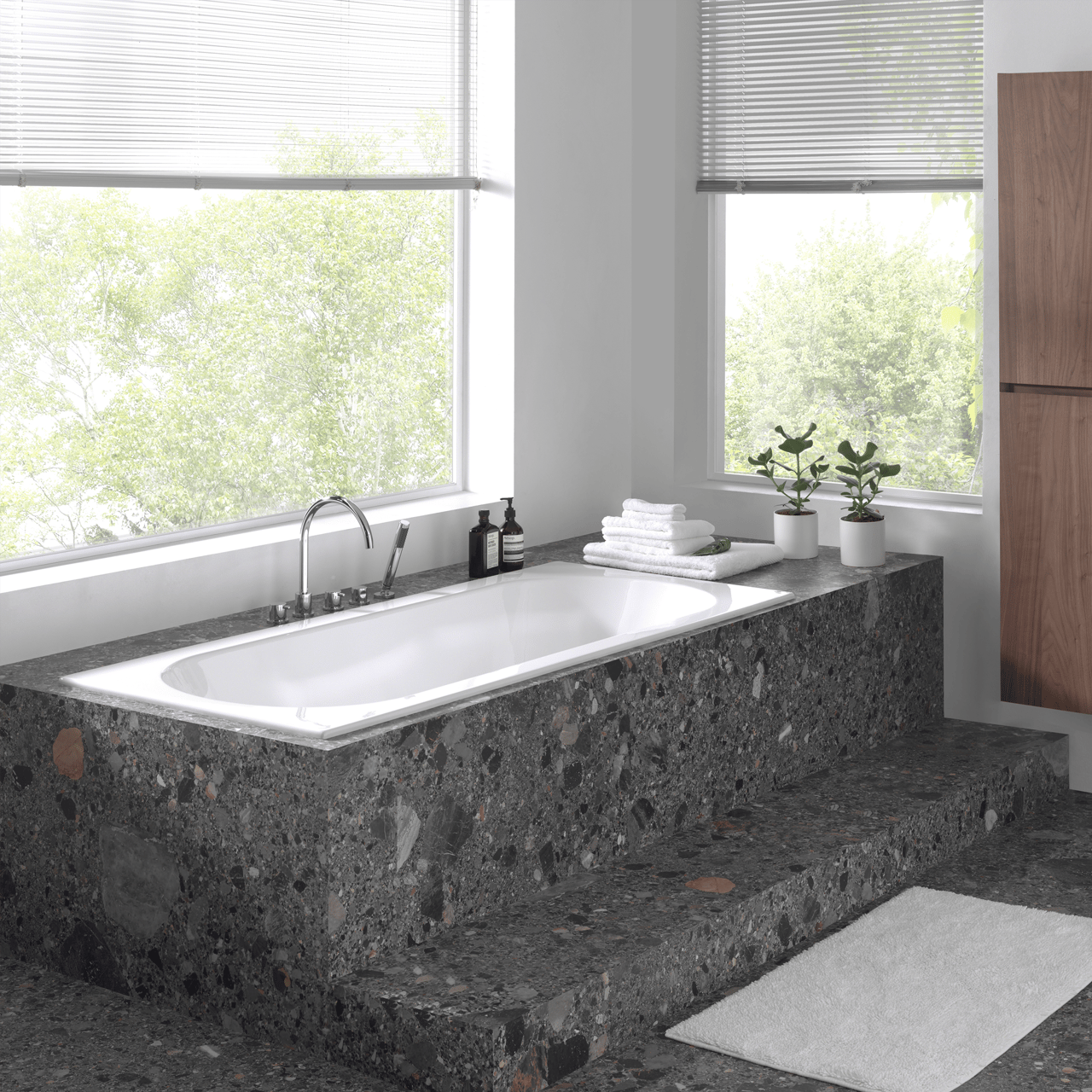 Luca Varess Snello baignoire encastrable duo 180 x 80 cm acrylique blanc mat