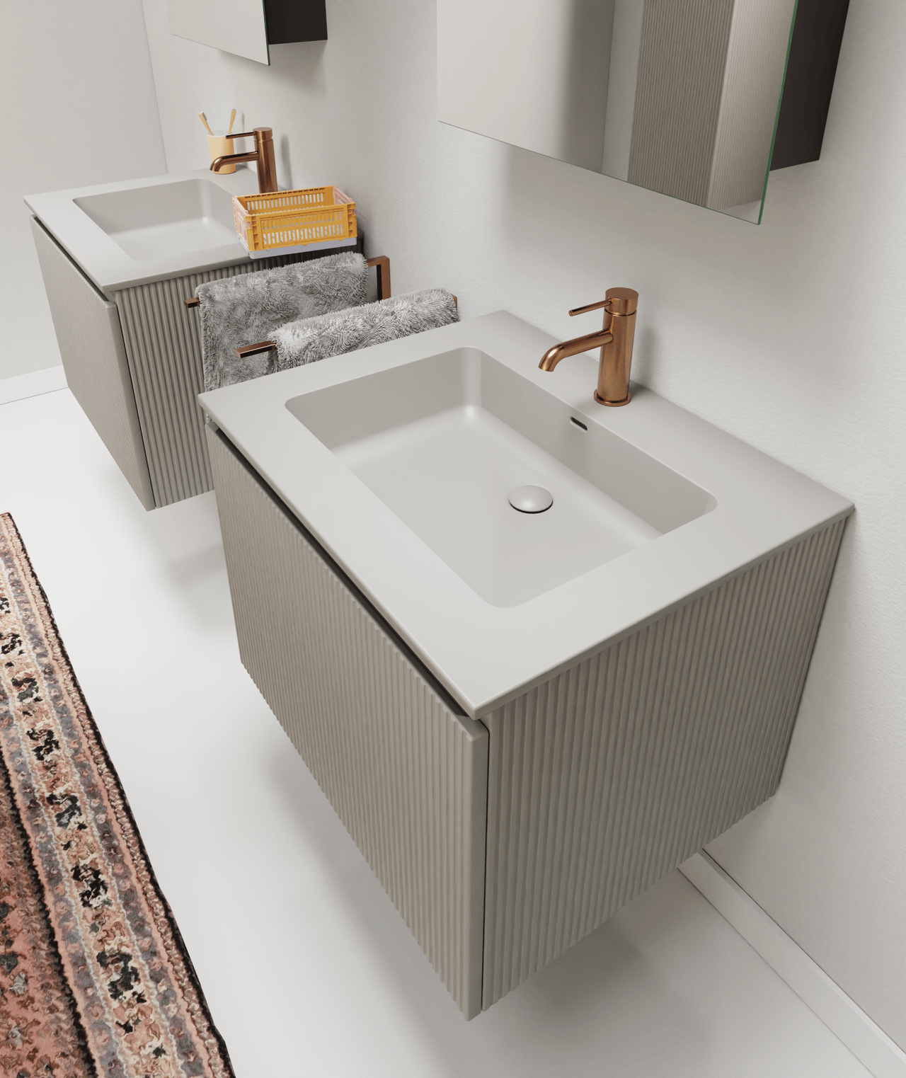 Storke Diva plan simple top solid soie grise matte 65 x 52 cm