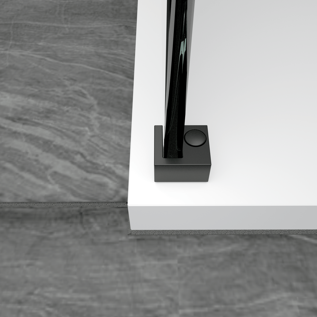 Balmani Modular Fixierungsblock, Glas, schwarz matt