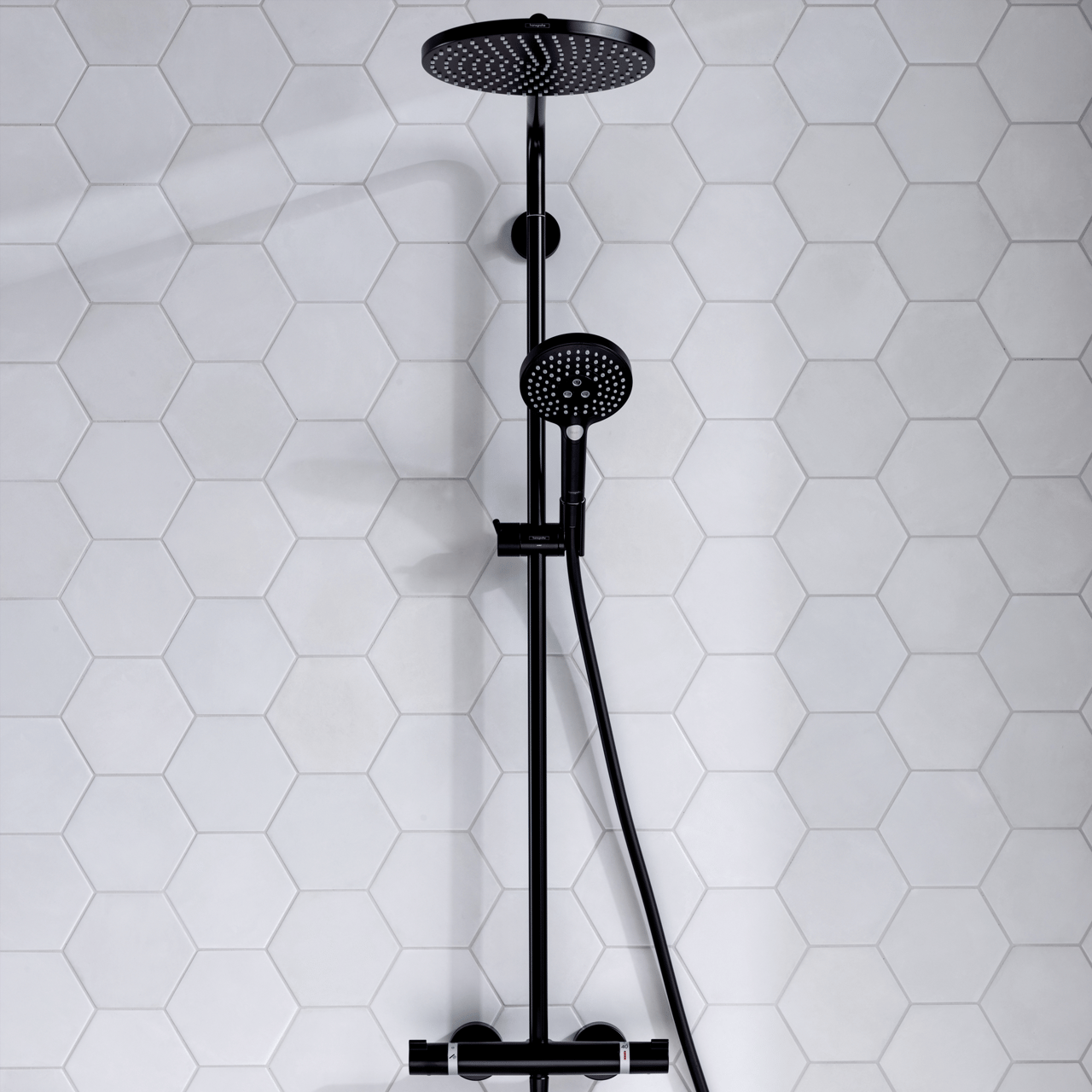 Hansgrohe Raindance Select S 240 Powderrain Duschsystem: Schwarz Matt