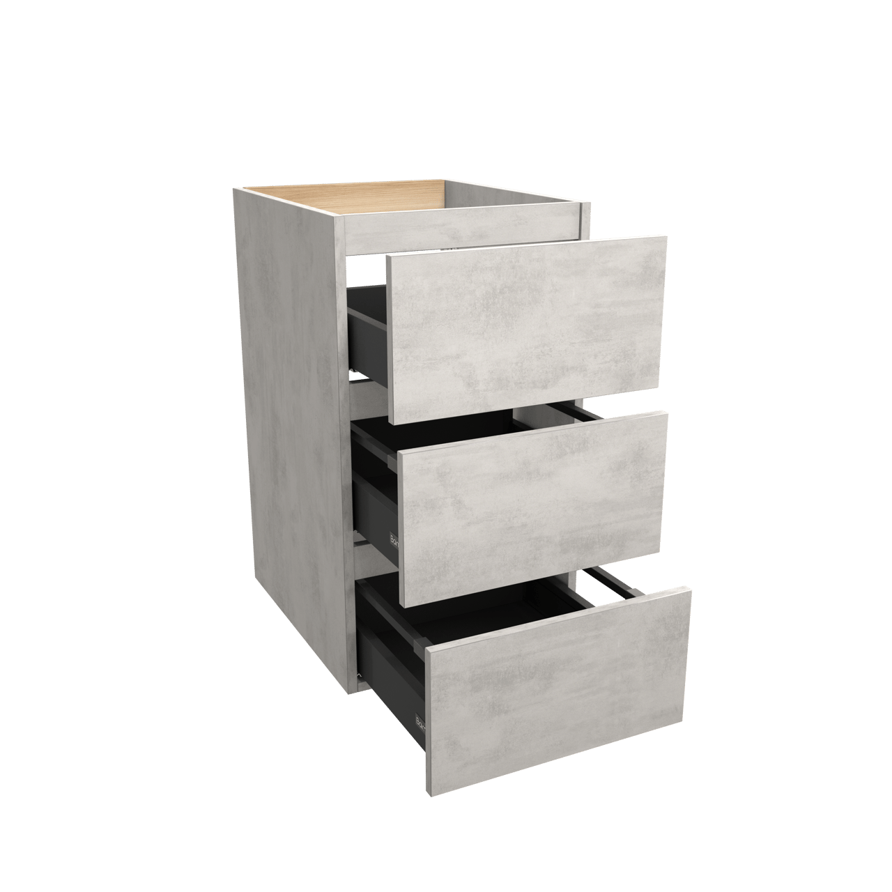 Balmani Lucida staande wastafelonderkast 45 x 55 cm beton zilvergrijs 3 lades