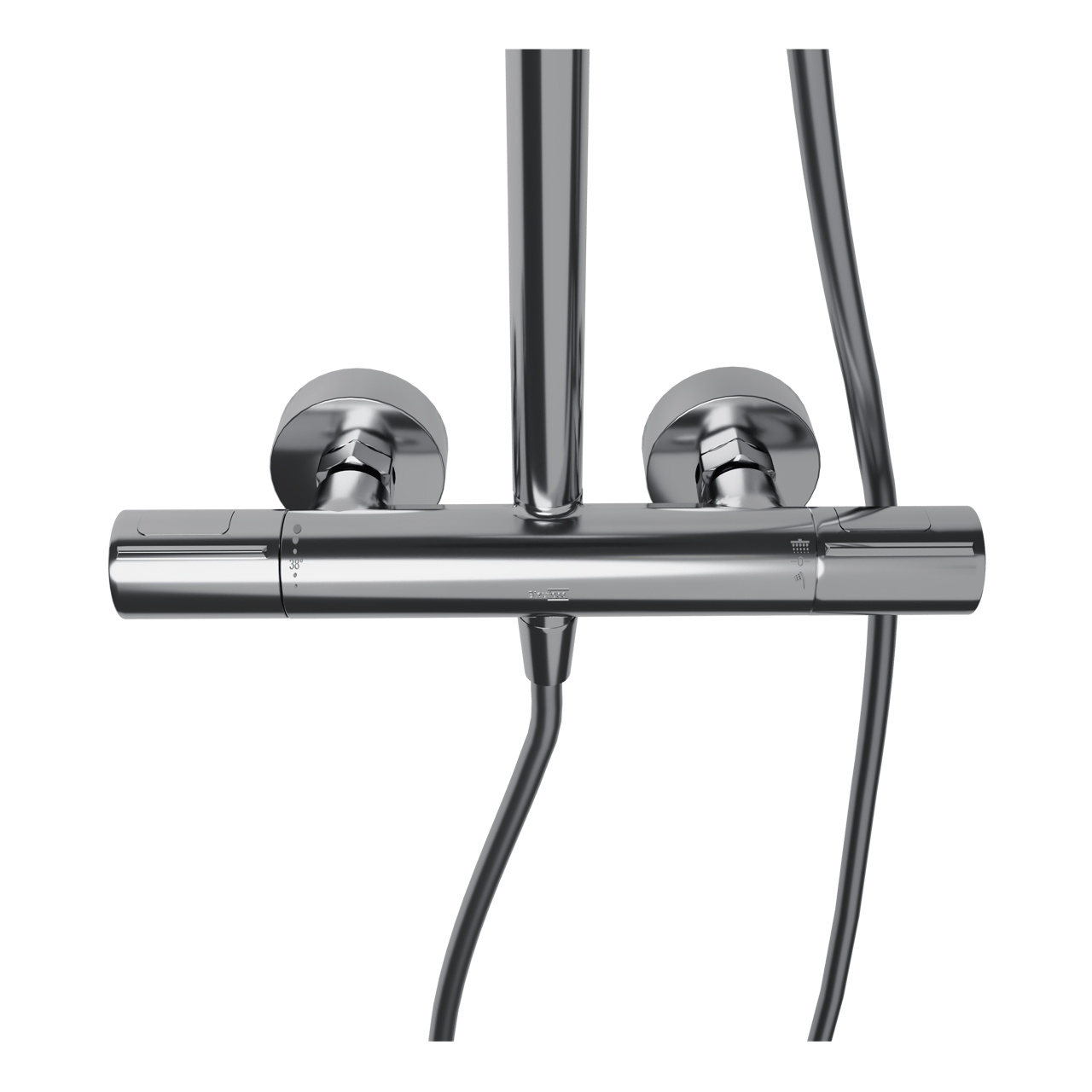 Blaufoss Nola 300 set de douche de pluie robinet thermostatique chrome