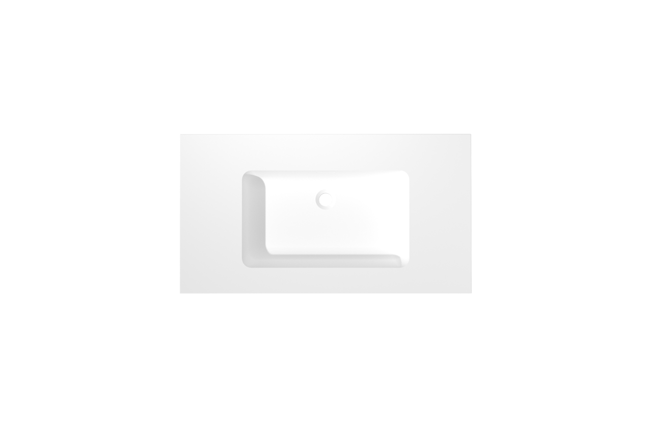 Storke Mata enkele wastafel matte solid surface 95 x 52 cm