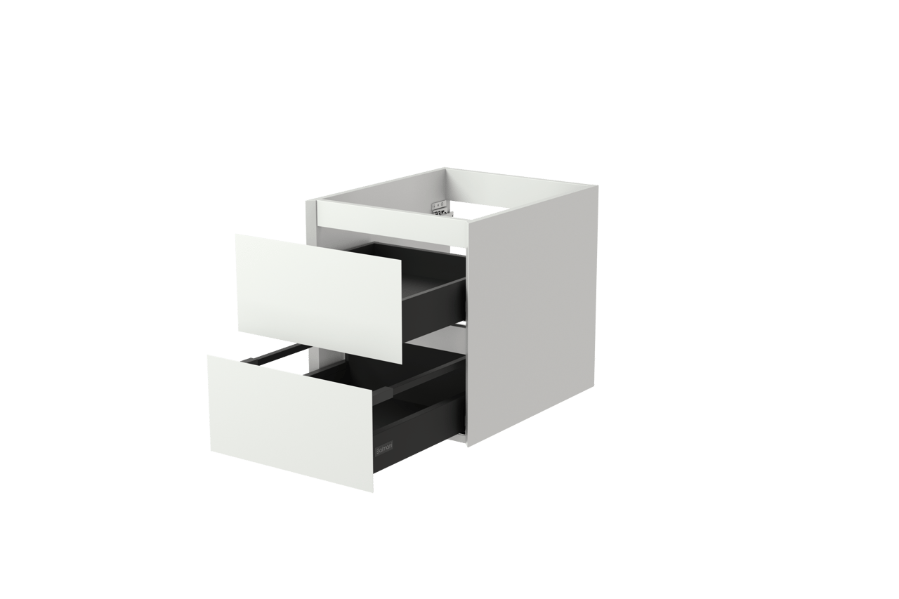 Balmani Mitra meuble sous-vasque suspendu 45 x 55 cm blanc mat 2 tiroirs