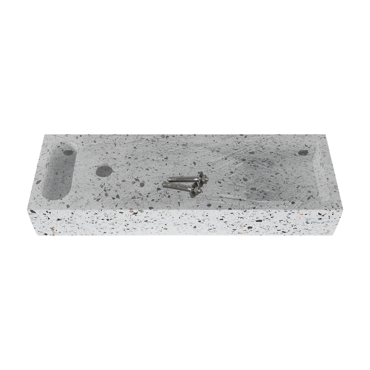 Balmani Mood fonteintje 65 x 20 cm Bianco Nero Terrazzo