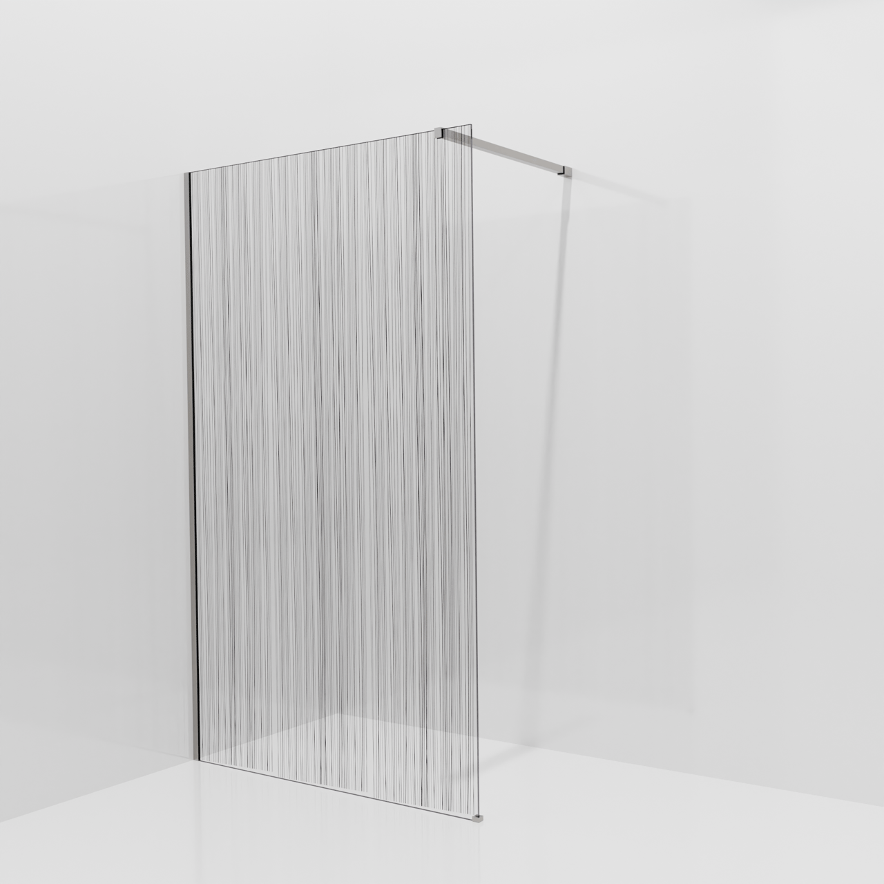 Balmani Modular Walk-In Dusche: 120 x 200 cm, Mikado, inklusive Coating, Profil Brushed Inox