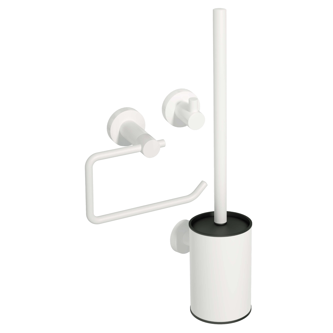 Blaufoss Glory WC-Zubehör-Set, weiß matt