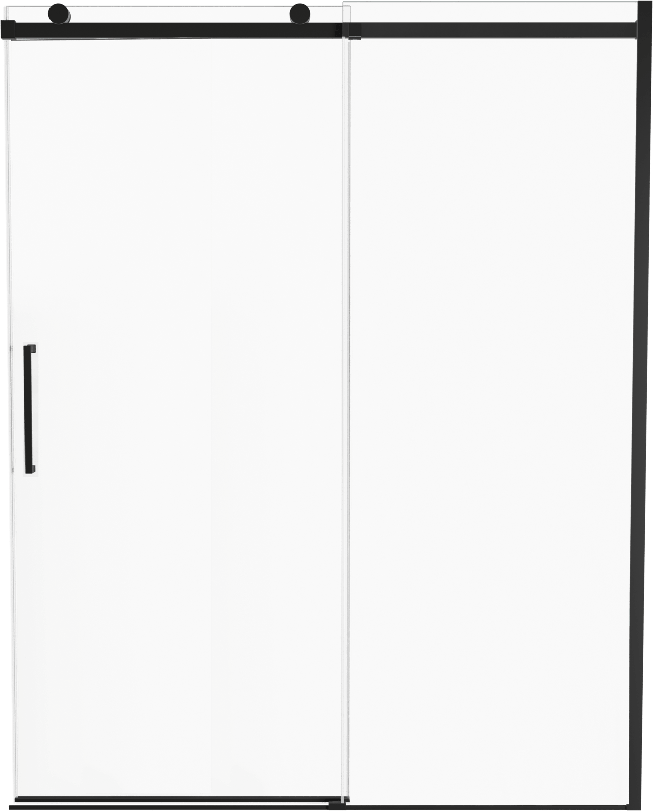 Luca Varess Boltano porte coulissante 160 cm x 200 cm verre transparent profil noir mat