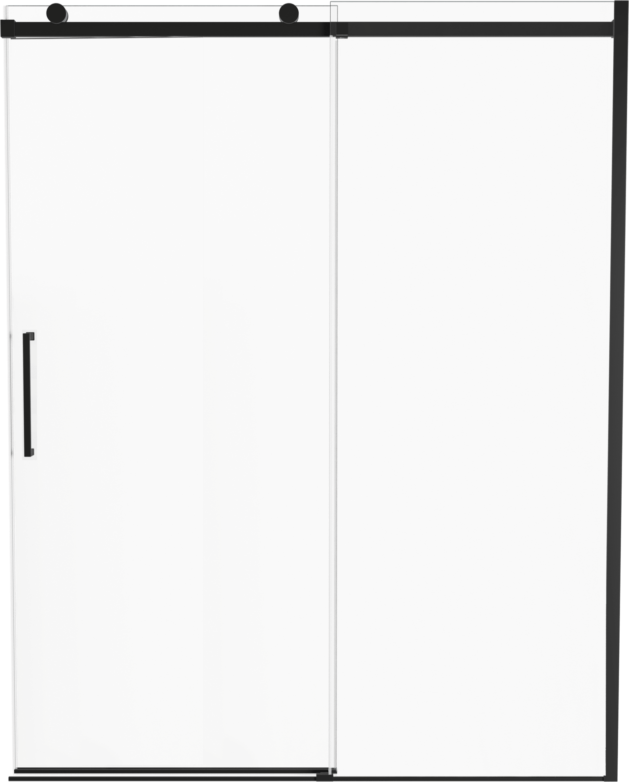 Luca Varess Boltano porte coulissante 160 cm x 200 cm verre transparent profil noir mat