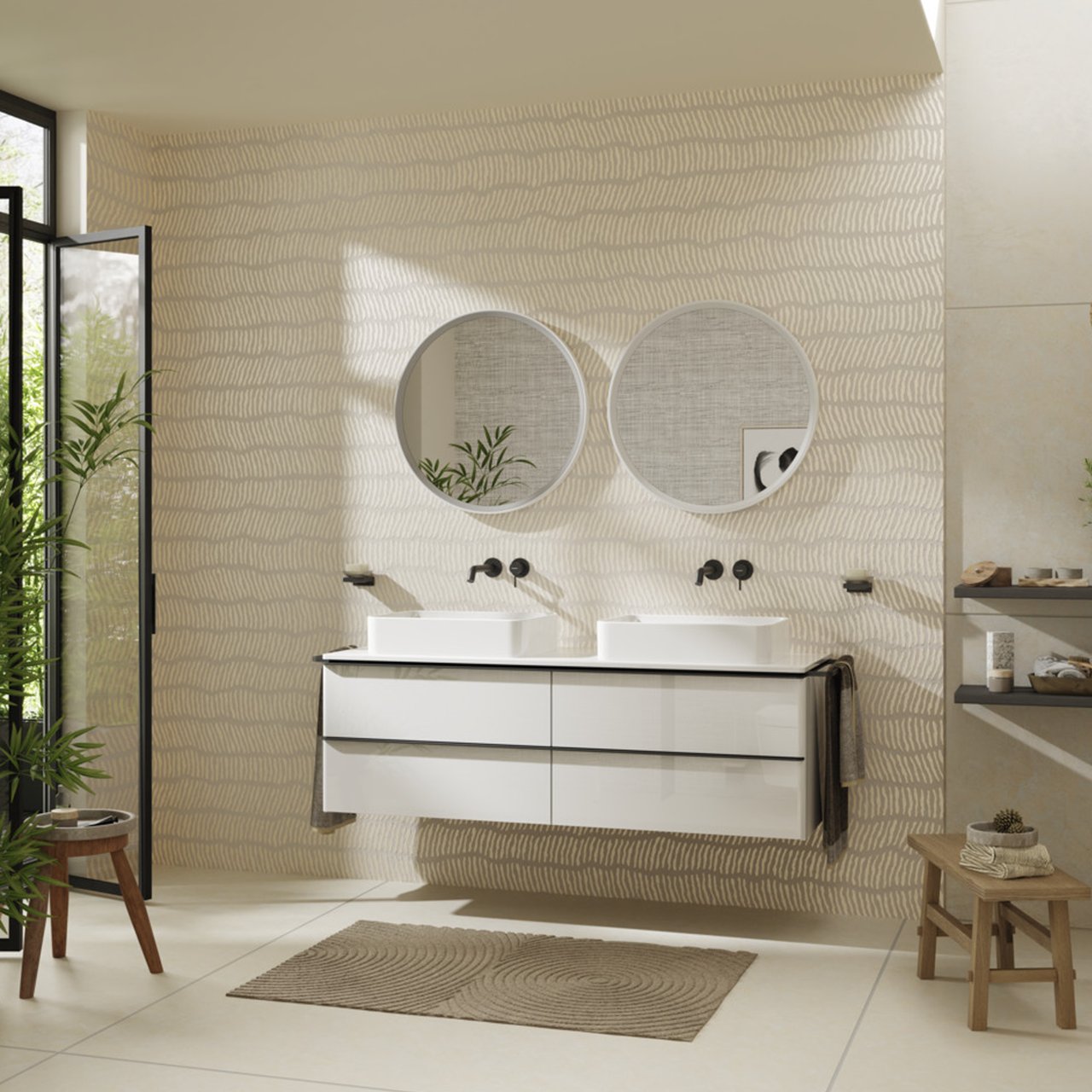 Hansgrohe Tecturis S Unterputz-Waschbecken Armatur: Schwarz Matt