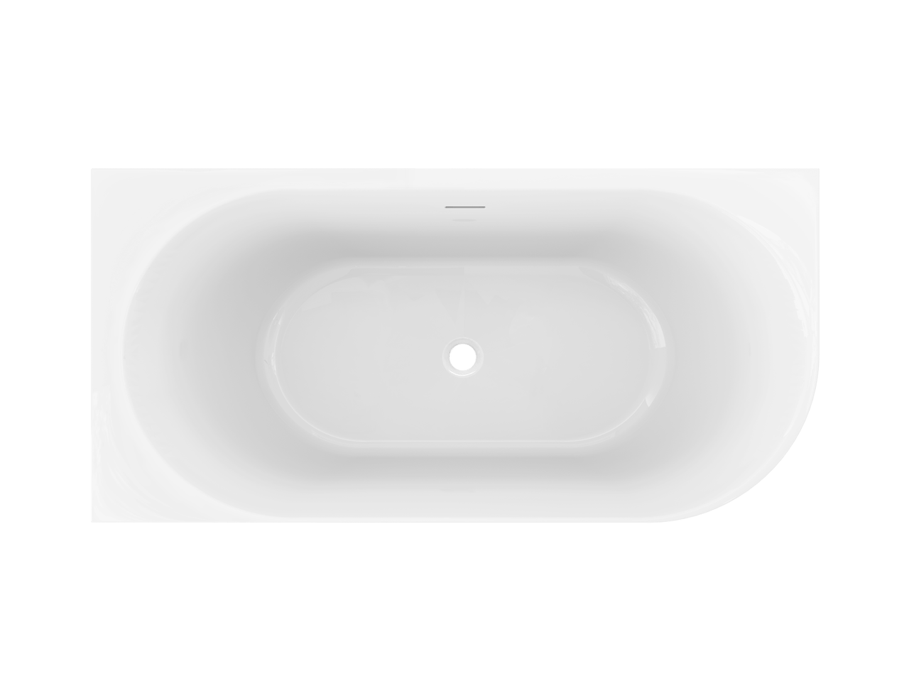 Luca Varess Otello tweepersoons hoekbad links 170 x 80 cm acryl Glanzend Wit