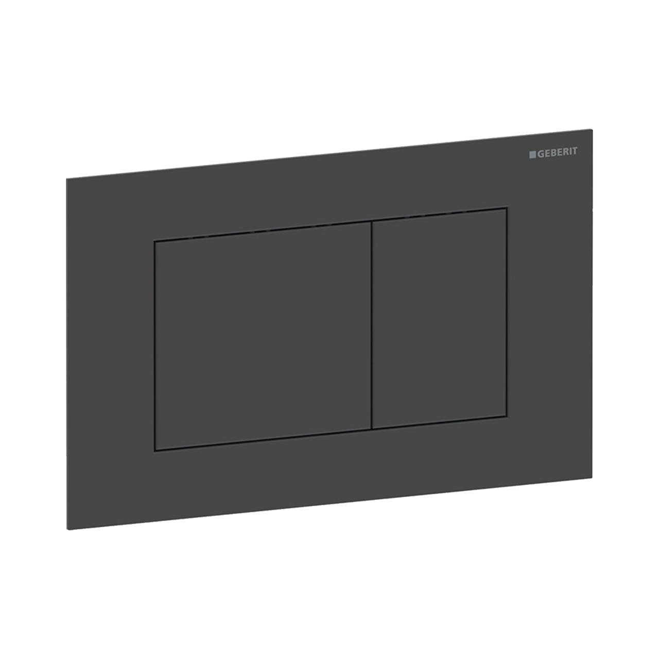 Sigma40 hoekig bedieningspaneel mat zwart voor Sigma UP320 of UP720 inbouwreservoir
