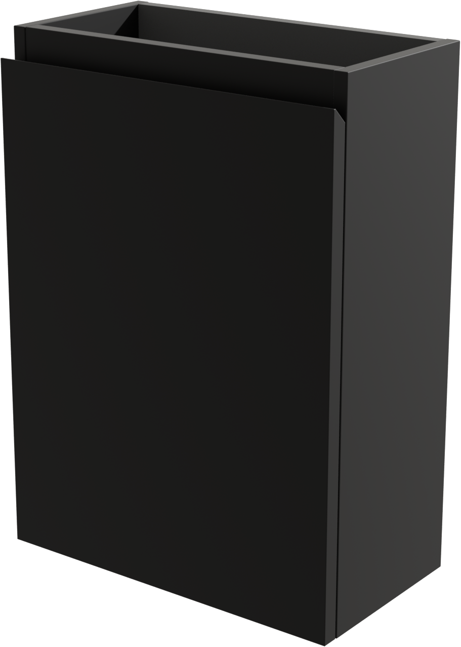 Linie Lado meuble lave-mains suspendu 40 x 21 cm Noir Mat