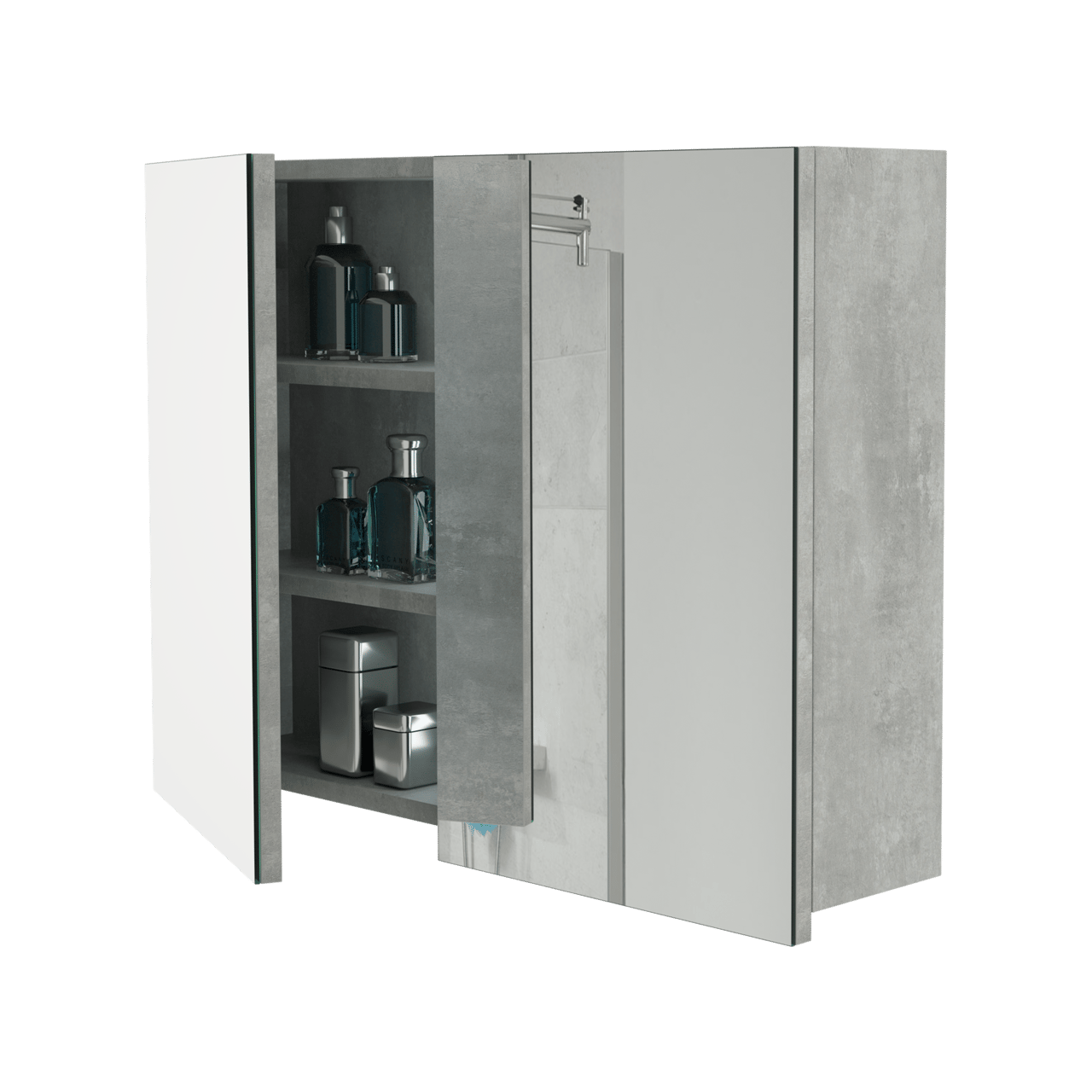 Storke Beta spiegelkast 80 x 60 cm betongrijs