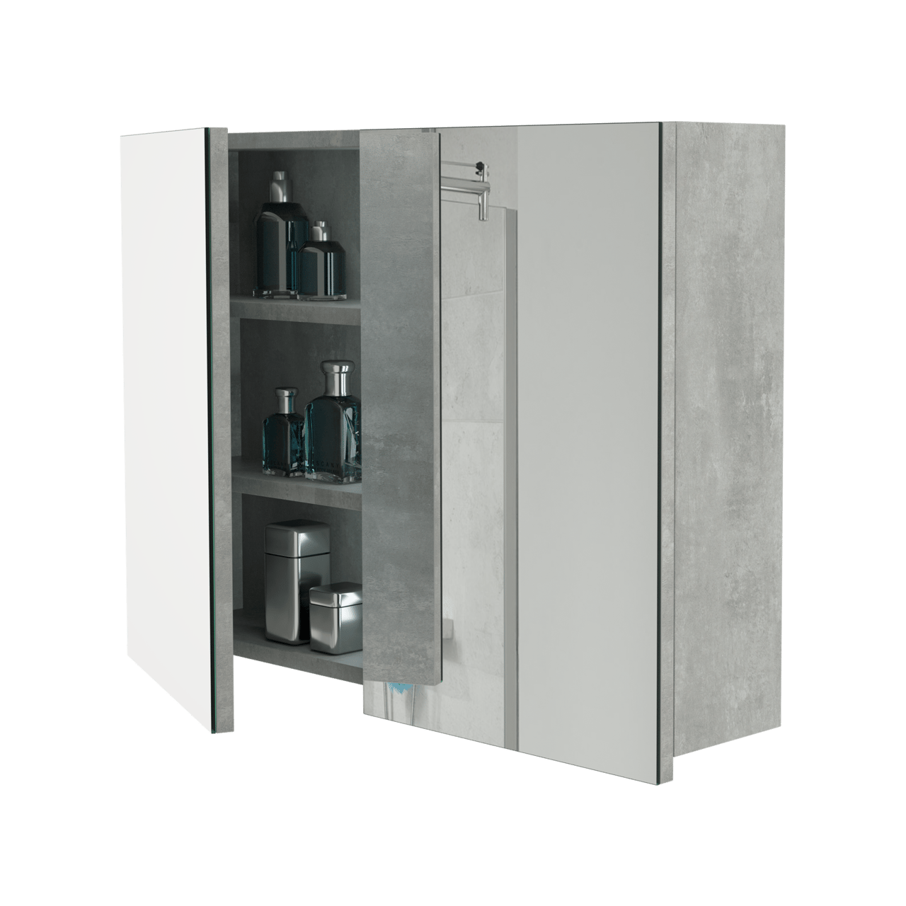 Storke Beta spiegelkast 80 x 60 cm betongrijs