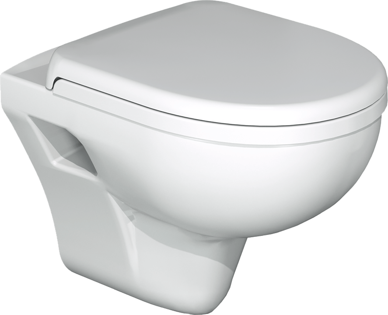 Linie Enzo hangend toilet Hoogglans Wit open spoelrand met luxe wc-bril