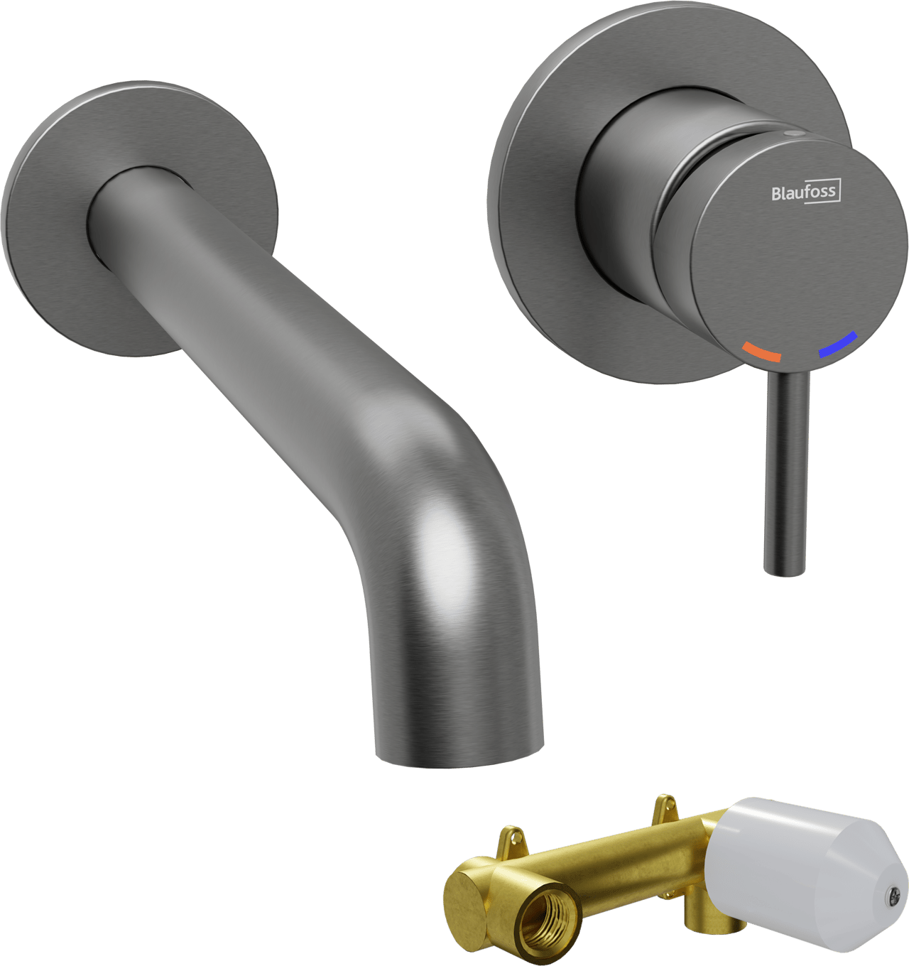 Blaufoss Round Waschtischarmatur, Einbauelement inklusive