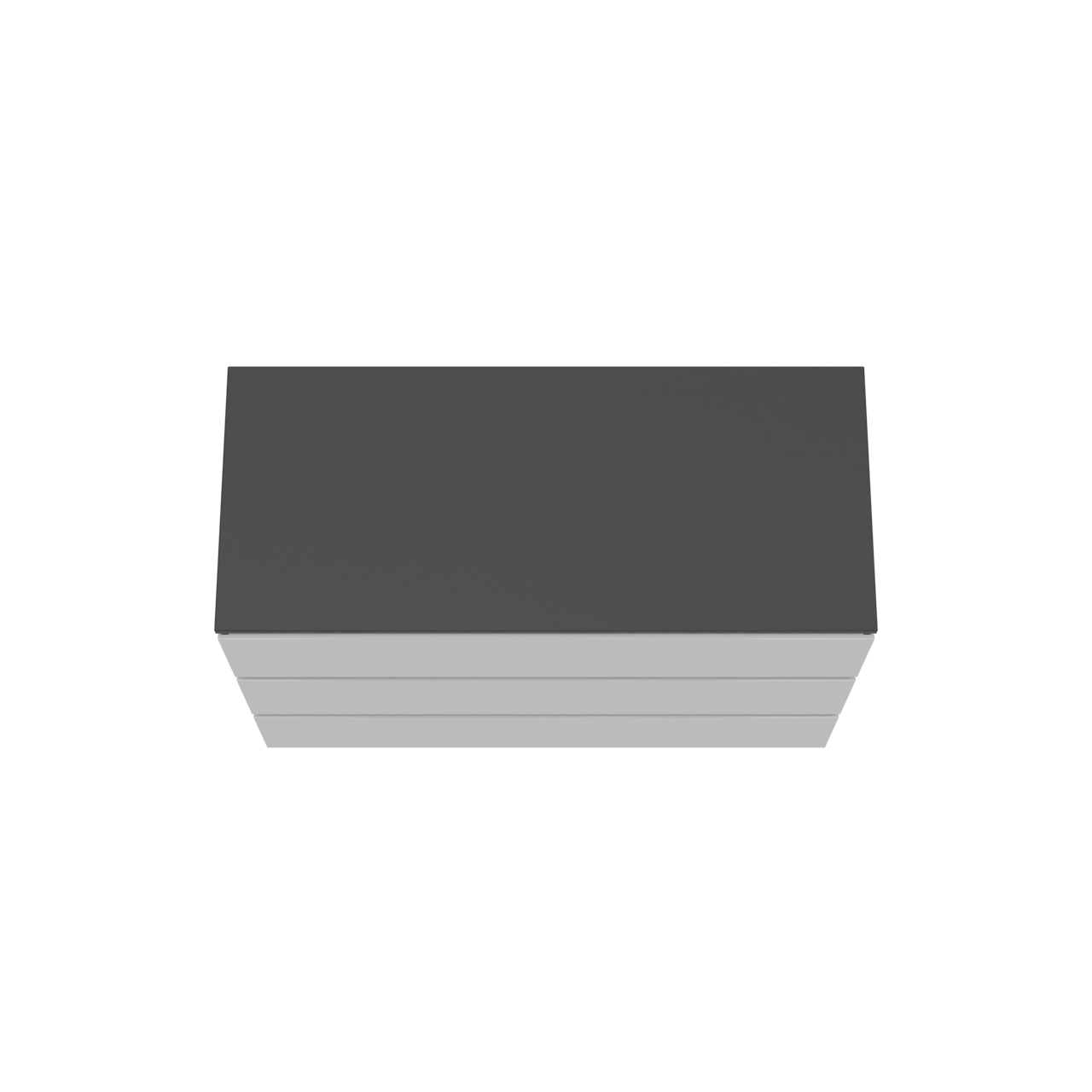 Storke Edge freistehendes Möbelstück Set: 120 x 52 cm, Weiß glänzend, mit Panton Einzel- oder Doppel Waschtischplatte, Pulverbeschichtetes MDF Schwarz matt