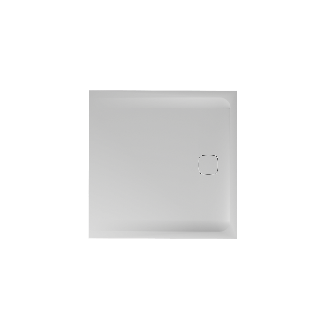 Balmani Bayou Duschwanne: 90 x 90 cm, Solid Surface, Weiß matt