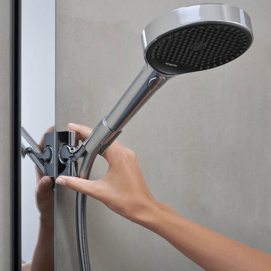 Hansgrohe Rainfinity 300 colonne de douche de pluie avec ShowerTablet 350 chrome brillant