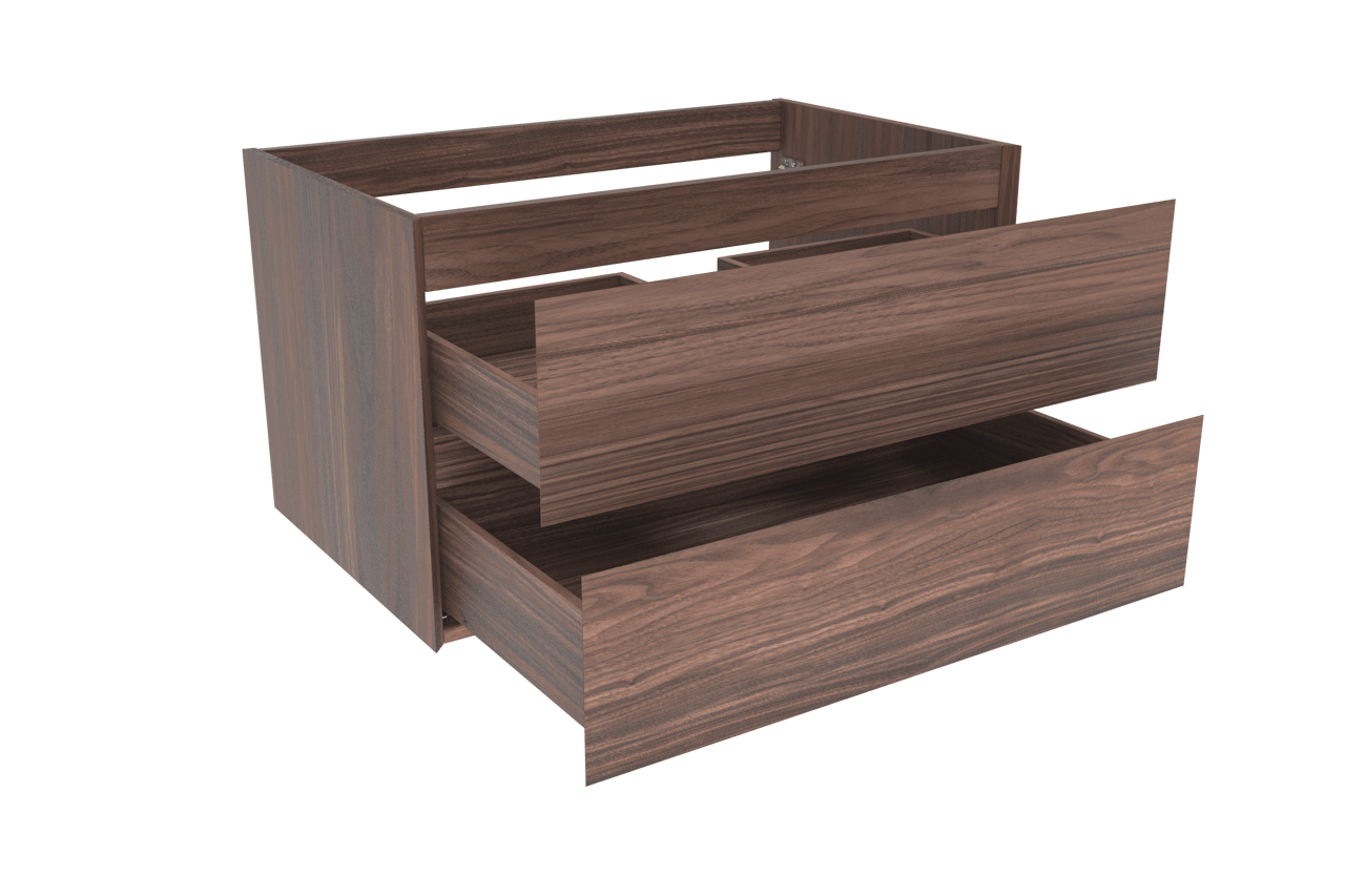 Balmani Mitra zwevende wastafelonderkast 90 x 55 cm fineer notenhout 2 lades