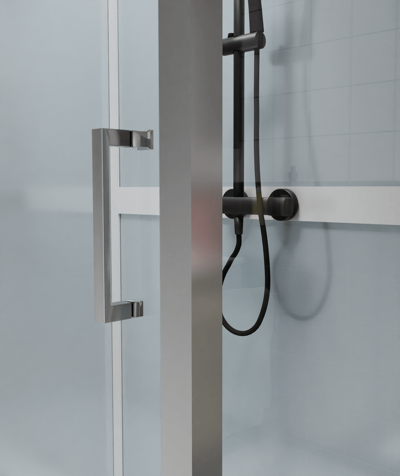 Luca Varess Talan cabine de douche avec portes pivotantes 90 x 120 cm verre transparent profil chrome mat