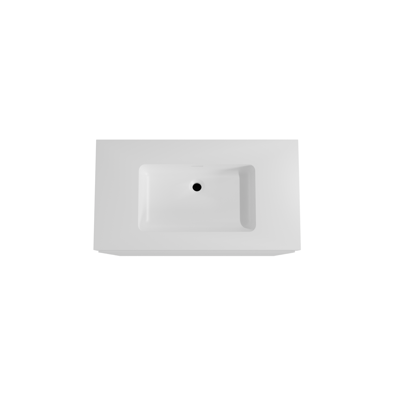 Storke Edge staand badmeubel 95 x 52 cm mat wit met Mata High enkele wastafel in solid surface mat wit