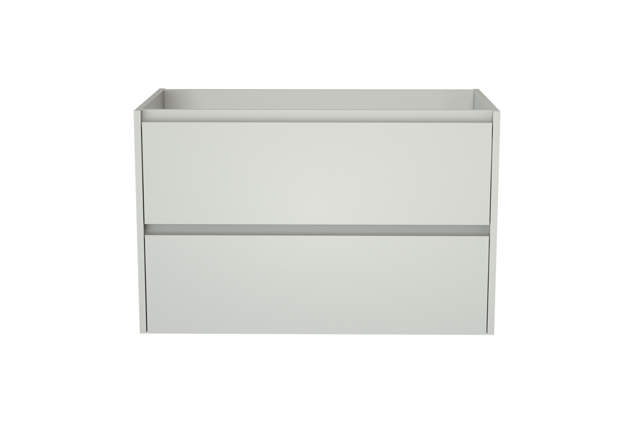 Storke Seda meuble sous-vasque suspendu 95 x 52 cm blanc mat 2 tiroirs