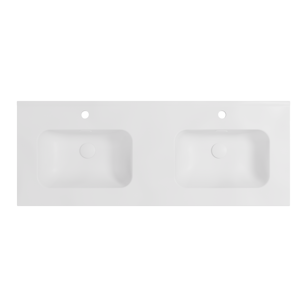 Balmani Nostra double vasque porcelaine blanc mat 120 x 46 cm