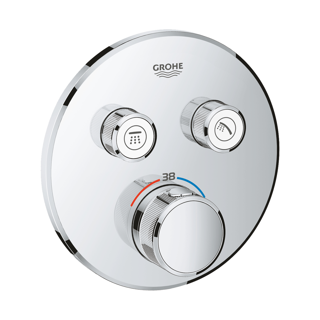 Grohe Grohtherm SmartControl thermostat encastrable 2 sorties chrome brillant