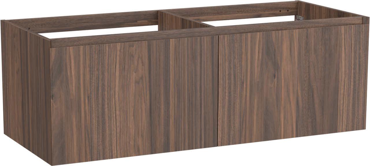 Balmani Idra zwevende wastafelonderkast 135 x 55 cm fineer notenhout 4 lades