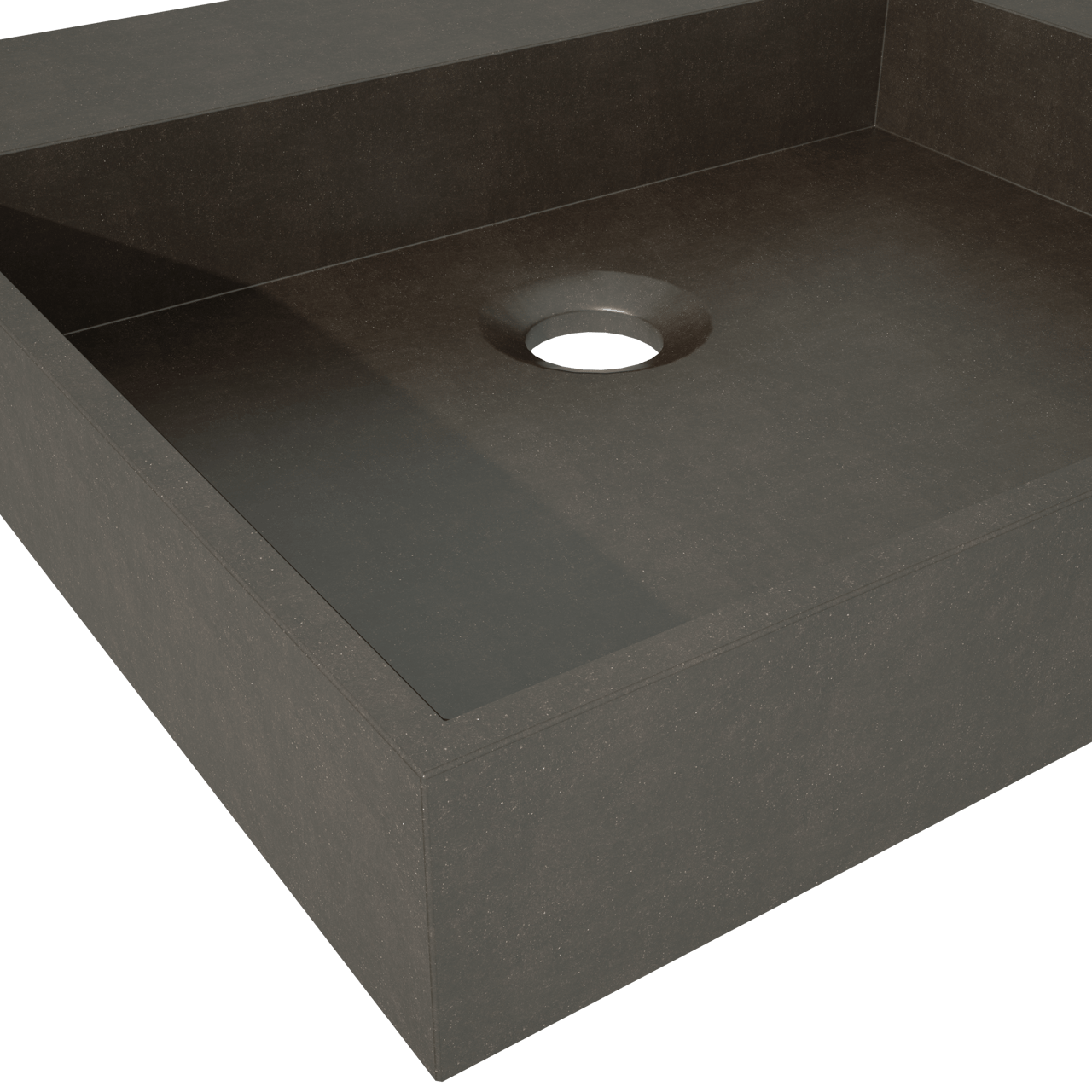 Storke jura asymmetrisch linkse wastafel mat kwarts 100 x 46 cm