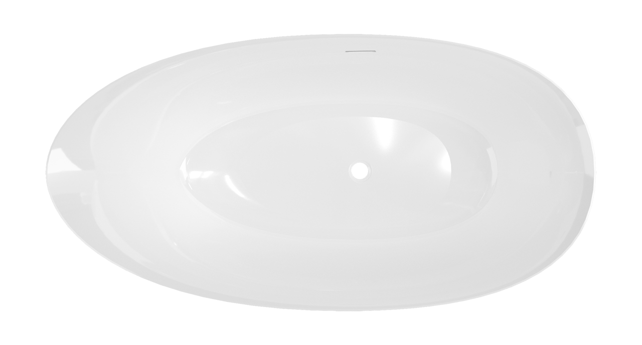 Luca Varess Uovia ovaal vrijstaand bad 170 x 85 cm acryl hoogglans wit