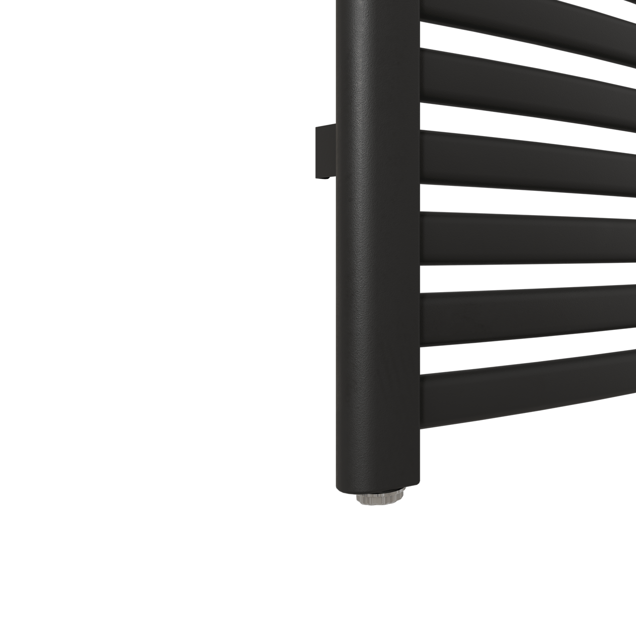 Vipera Kanza Rx sèche-serviettes simple 60 x 180 cm chauffage électrique noir mat raccordement latéral 926W, résistance incluse