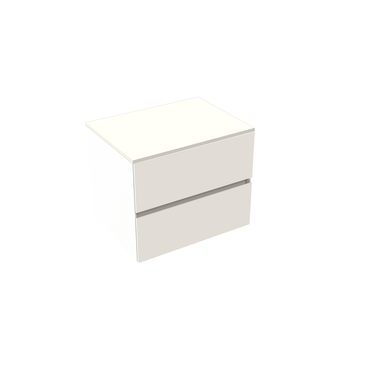 Storke Edge meuble salle de bains suspendu 60 x 46 cm blanc mat avec Tavola tablette simple en solid surface blanc mat