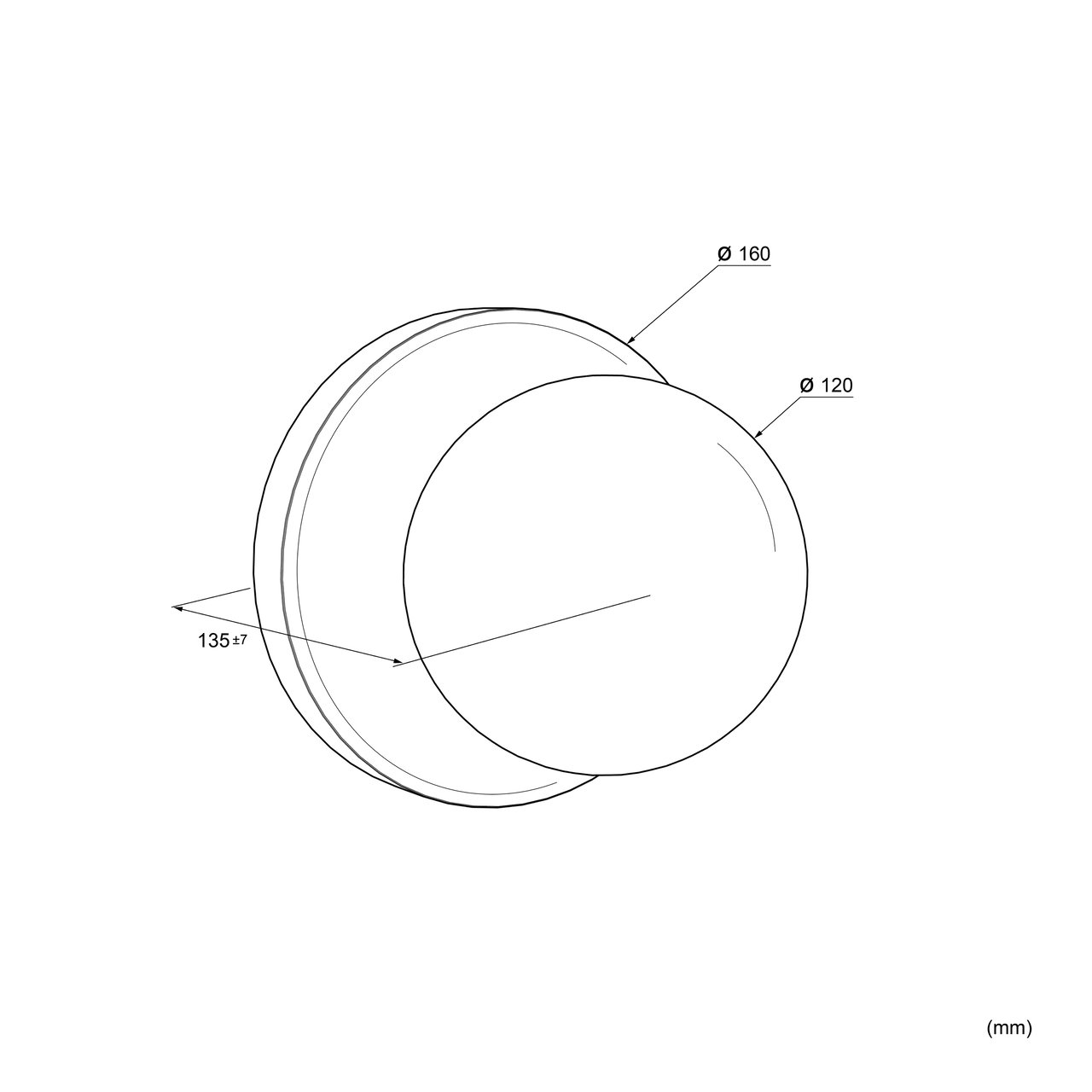 Balmani Pelota Disc medium LED Spiegelbeleuchtung: 16 cm, Carrara-Marmor
