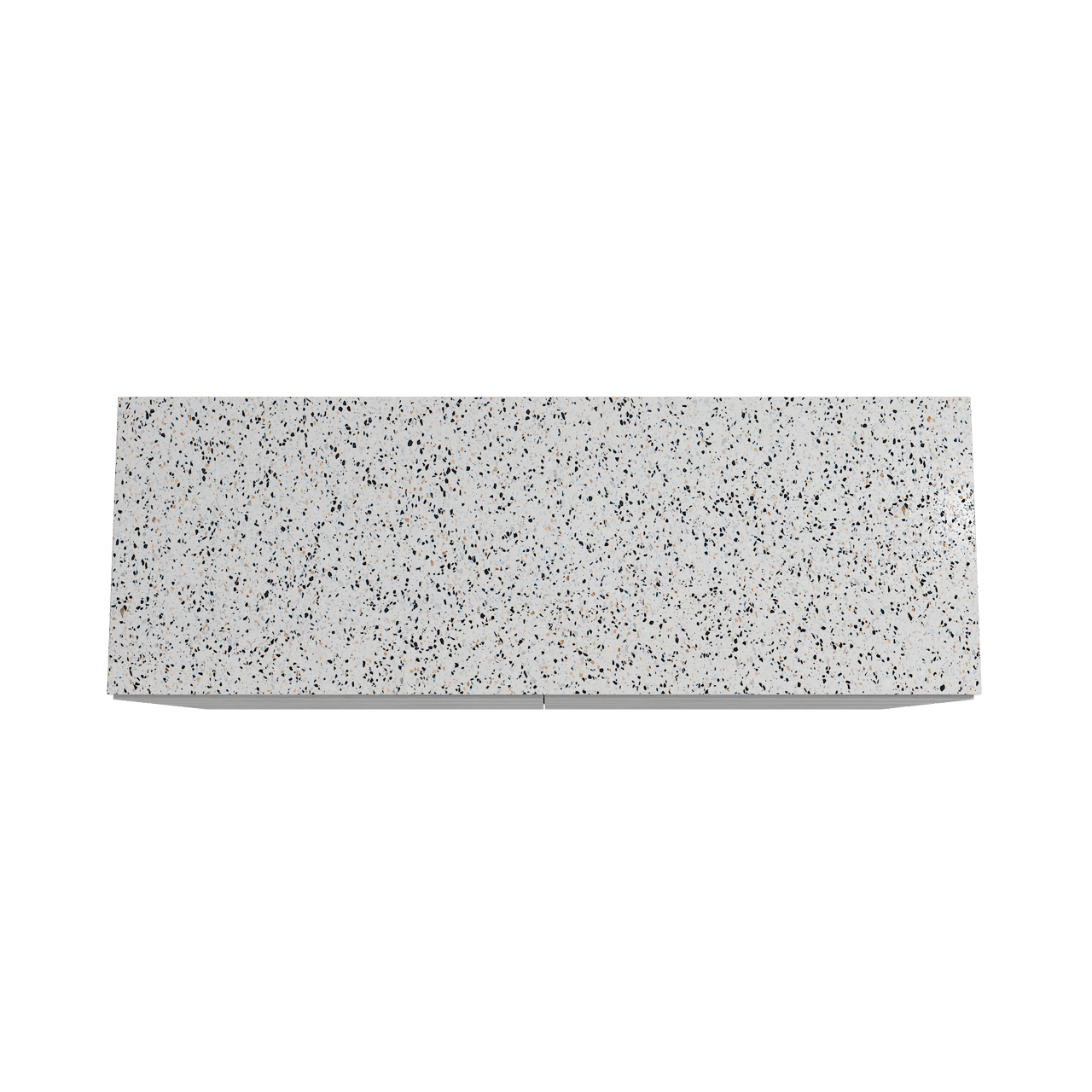 Storke Edge meuble salle de bains à poser 150 x 52 cm béton gris foncé avec Tavola tablette simple ou double en blanc/noir mat terrazzo