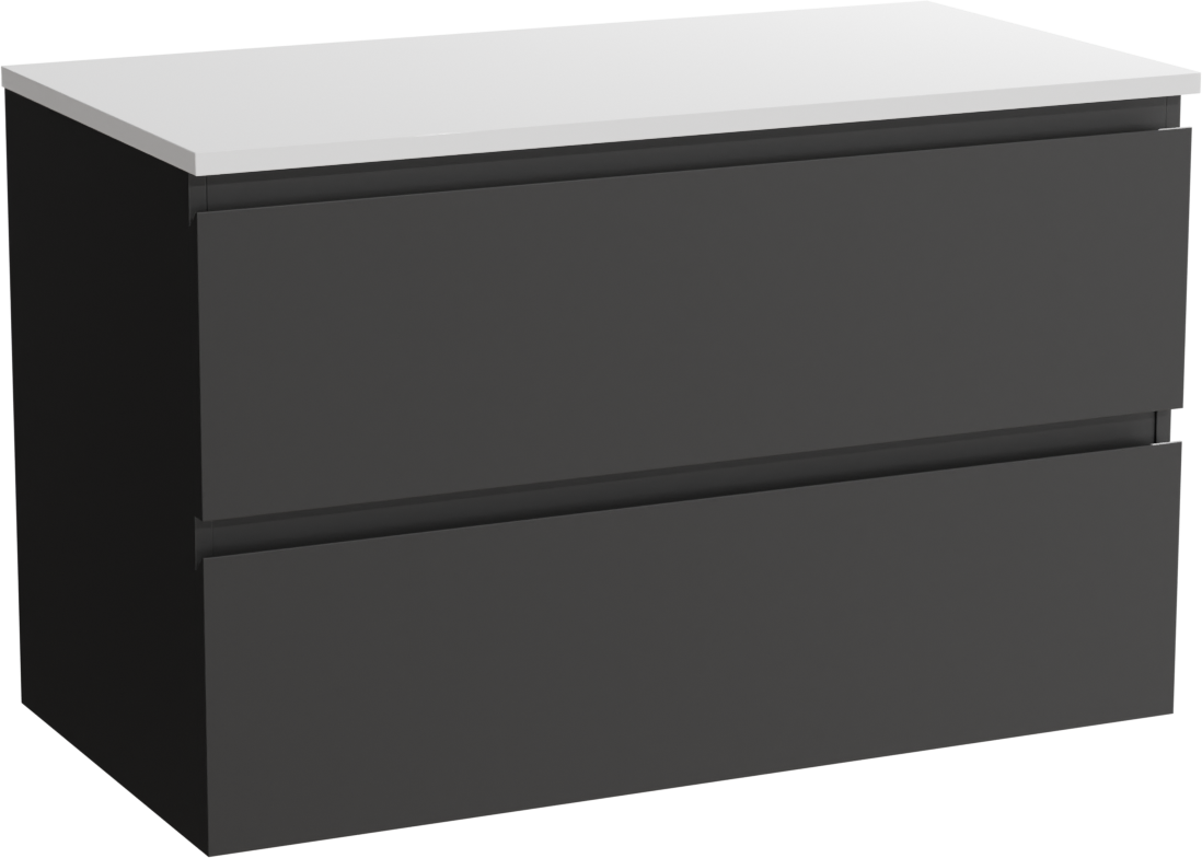 Linie Lado Badmöbel mit Lado Waschtischplatte für Aufsatzwaschbecken