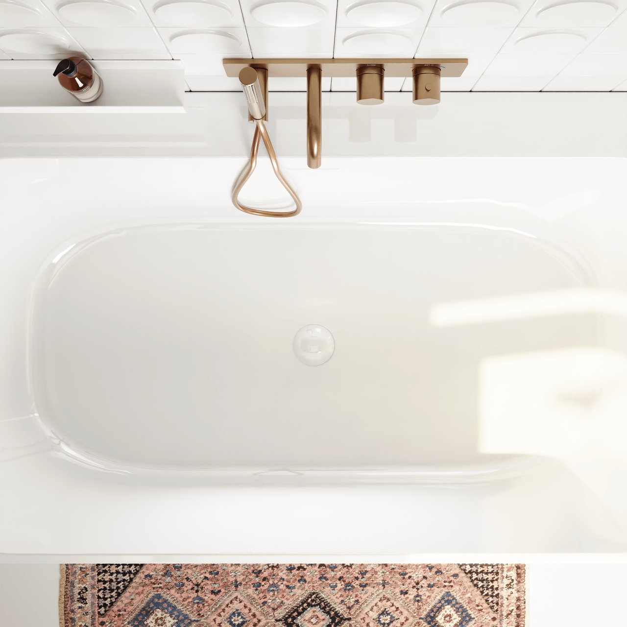 Luca Varess Laguna tweepersoons hoekbad links 170 x 85 cm acryl Glanzend Wit