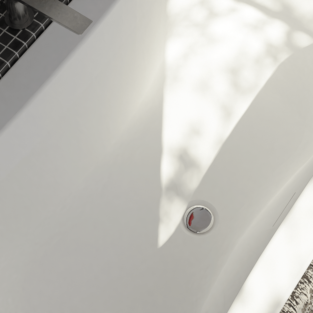 Luca Varess Ophelia tweepersoons hoekbad rechts 170 x 75 cm acryl mat wit