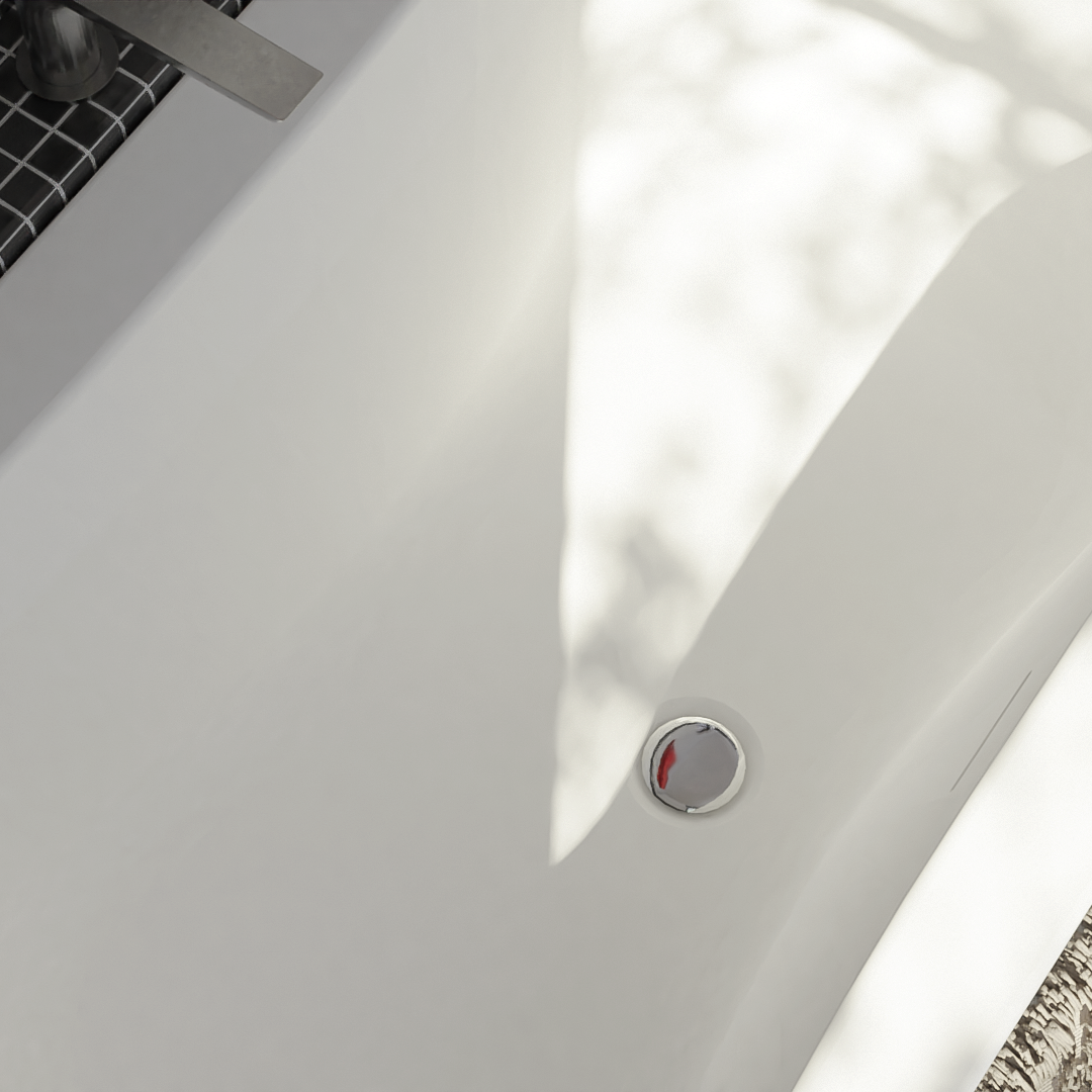 Luca Varess Ophelia tweepersoons hoekbad rechts 170 x 75 cm acryl mat wit