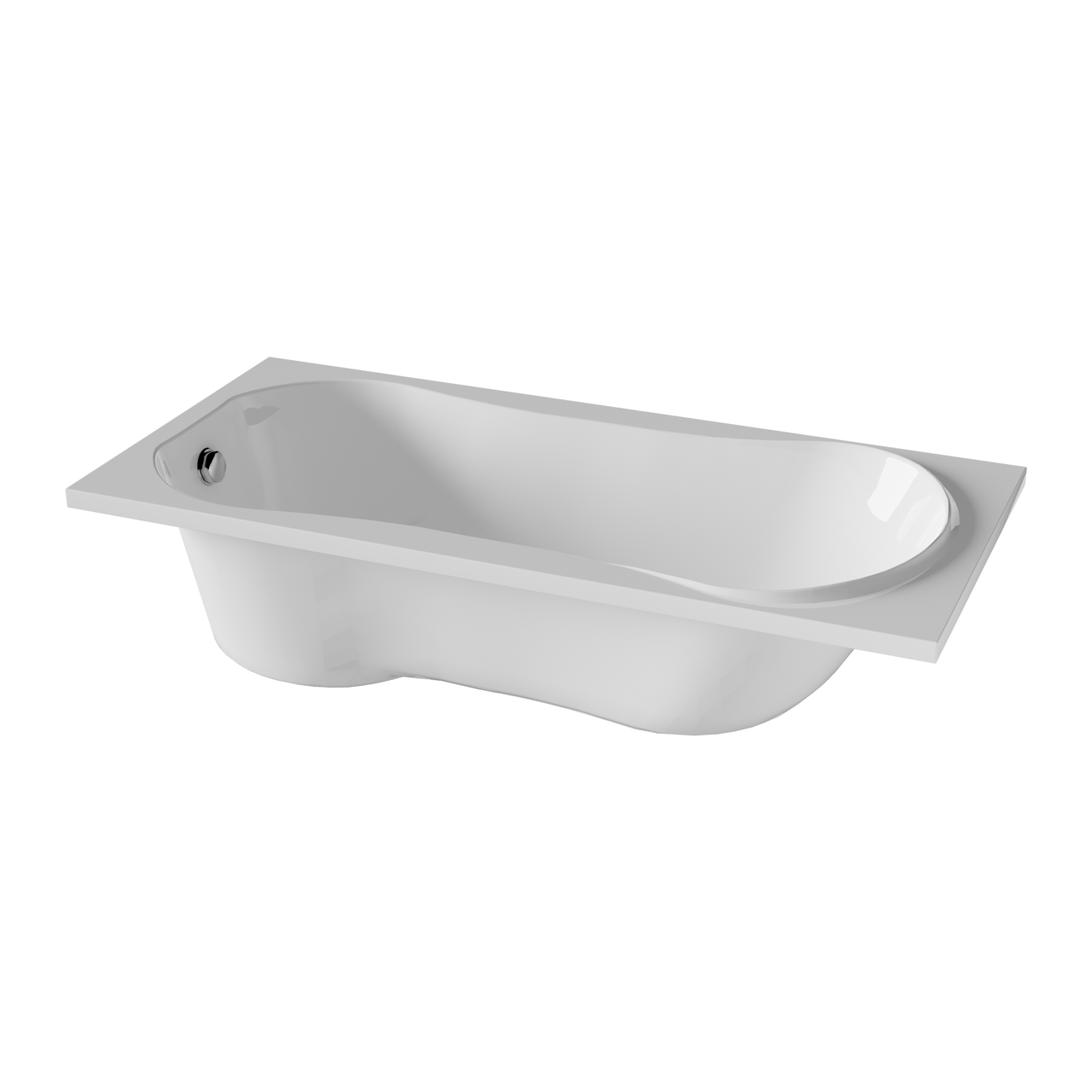 Luca Varess Trasime baignoire encastrable mono 170 x 80 cm acrylique Blanc Brillant