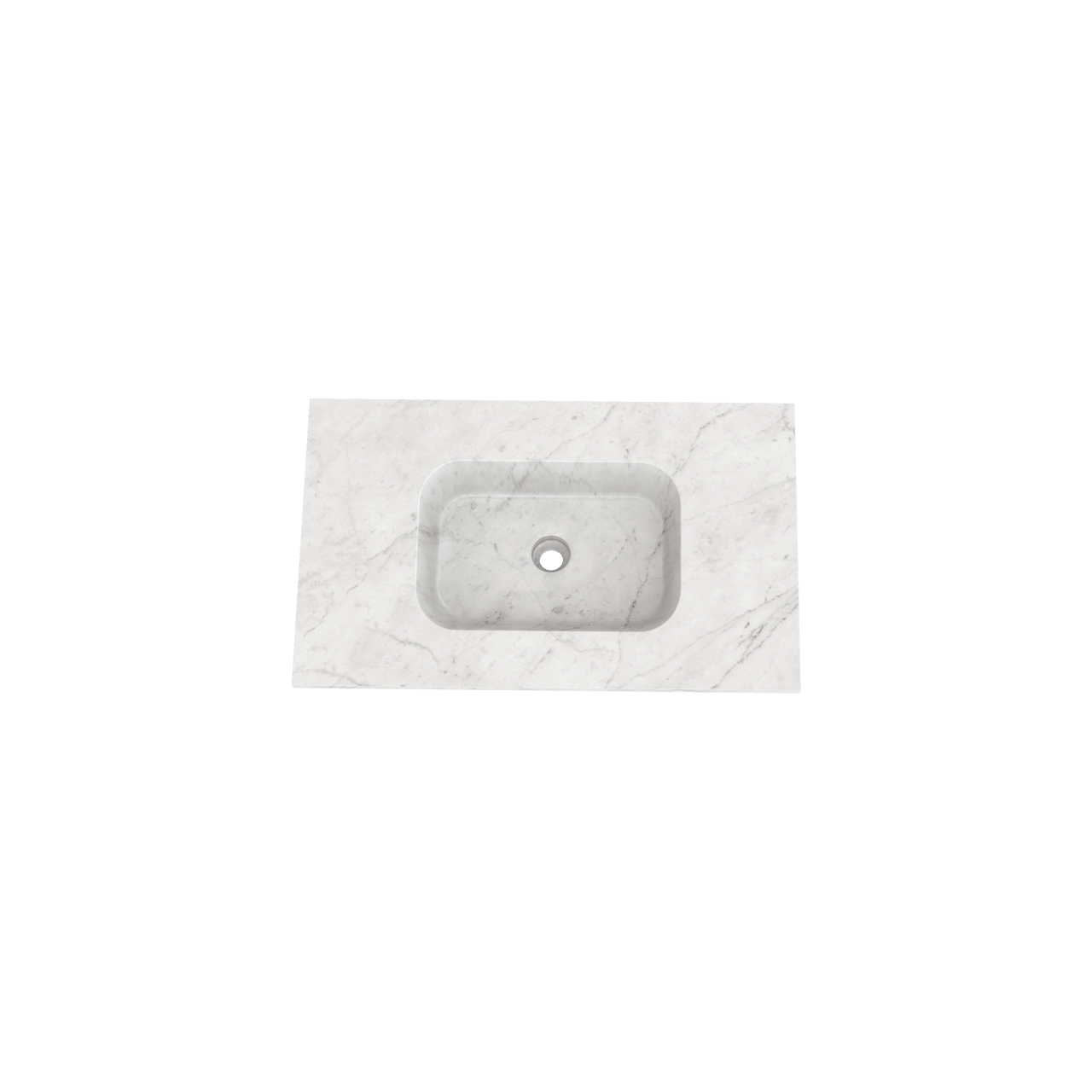 Balmani Tablo Arcato Einzelwaschtisch, Carrara-Marmor, 90 x 55 cm