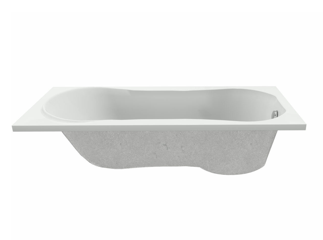 Luca Varess Trasime baignoire encastrable simple 170 x 75 cm acrylique blanc mat