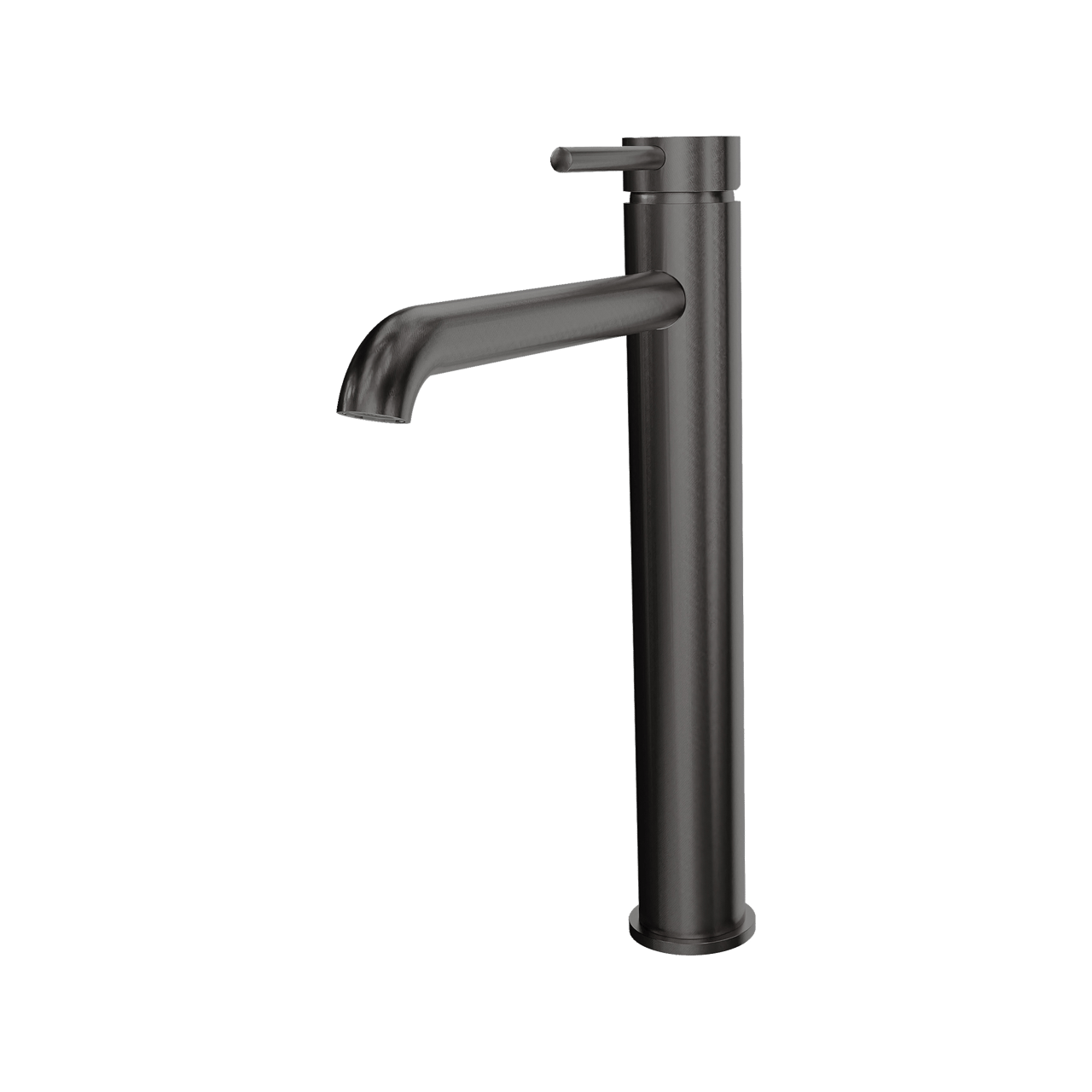 Blaufoss Round robinet de lavabo réhaussé GunMetal brossé