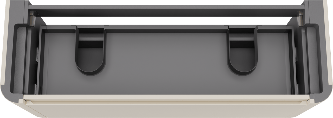 Storke Soft zwevende wastafelonderkast 140 x 46 cm Sand mat 2 lades