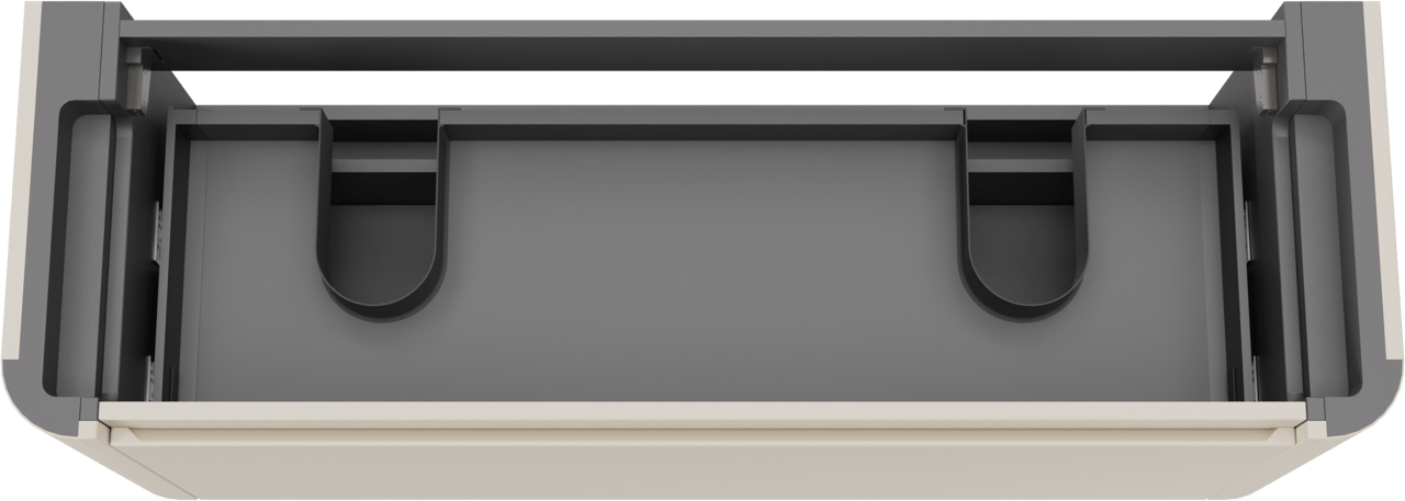 Storke Soft  hängendes möbelstück Waschtischunterschränke 140 x 46 cm Sand matt 2 Schubladen