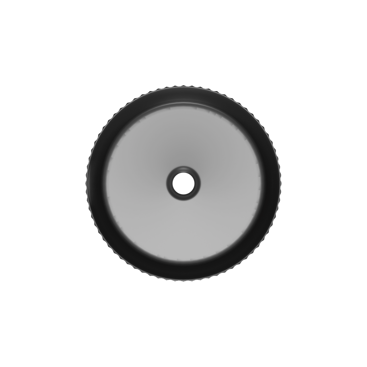 Luca Varess Verona waskom Mat Zwarte porselein rond Ø 36 cm